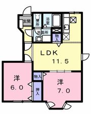 クレストール辻杉Ⅰの間取り画像