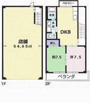 仁井田アパート付店舗OK－Ⅱの間取り画像
