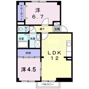 ヴィラージュ・ツボノⅠBの間取り画像