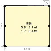 北条町古坂店舗Bの間取り画像