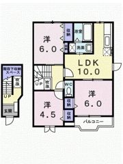 ハーモニー高岡Ⅰの間取り画像