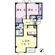 ディア若葉の間取り画像