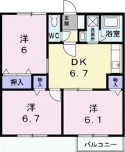 さくらんぼハイツの間取り画像