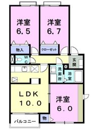 パルテノン吉藤Aの間取り画像