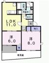 パルテノン吉藤Cの間取り画像