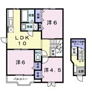 クレスト－ル一ノ坪1番館の間取り画像