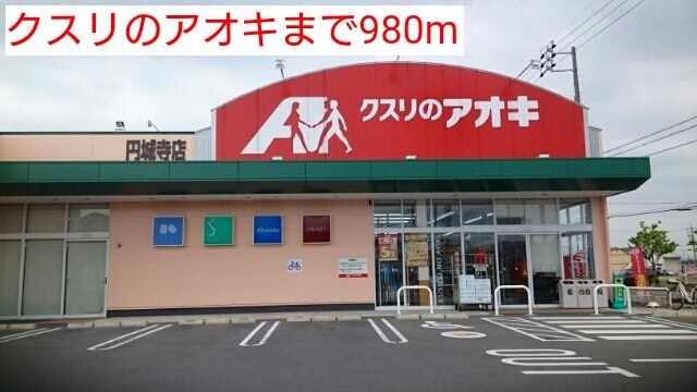 近くのクスリのアオキまで980m（徒歩13分）