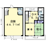 美しが丘3丁目アパート付店舗の間取り画像