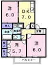 サンシティ小坂井 Cの間取り画像
