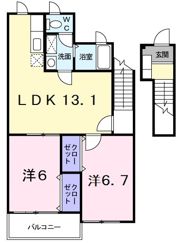 キャッスルスクエアの間取り画像
