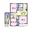 ブルースカイⅡの間取り画像