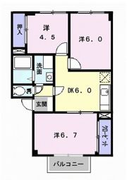 メゾン・アンソレイエⅠAの間取り画像