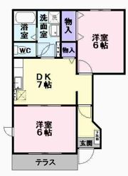 アーバン五十鈴 Aの間取り画像