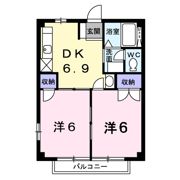 カサグランデ宍戸Bの間取り画像