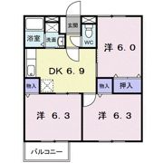 プレミアムヒルズの間取り画像