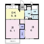 サンテラス窪 Dの間取り画像