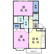 グリーンハイツ深田Bの間取り画像