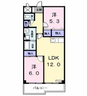 エスポワール萱津の間取り画像