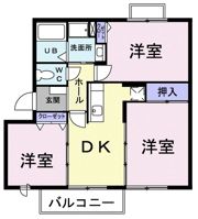 グランディスBの間取り画像