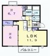 グランディスBの間取り画像