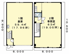 加佐倉庫付事務所Bの間取り画像