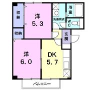 ホワイトルーム飯村Fの間取り画像