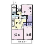 パルテール桑の木の間取り画像