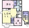 ウエストヒルズCの間取り画像