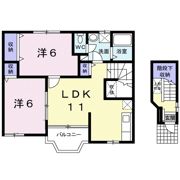 クレストールつつじが丘Aの間取り画像