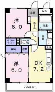グランデール 一本松の間取り画像