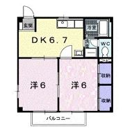 コーポ新田Bの間取り画像