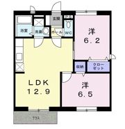 リバーパークタモツB棟の間取り画像