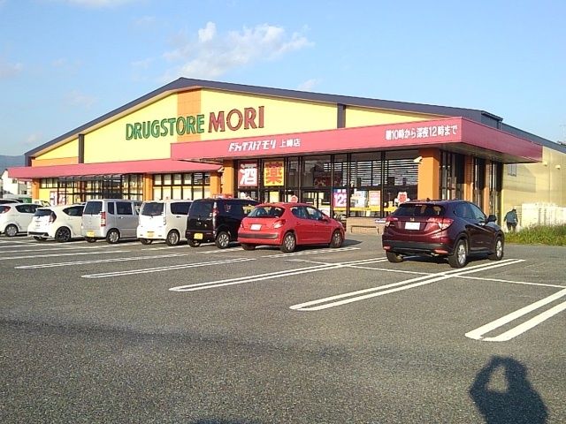 近くのドラッグストアモリ上峰店まで1,600m（徒歩20分）