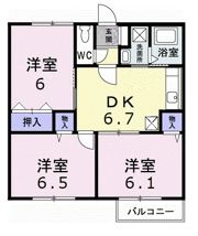 ツインヒルズ Aの間取り画像