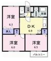 ツインヒルズ Aの間取り画像