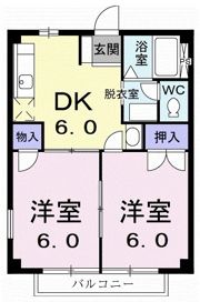 ボヌール鬼怒Bの間取り画像