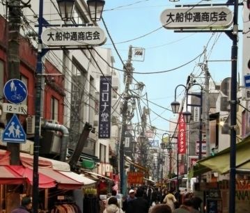近くの大船商店街まで1,200m（徒歩15分）