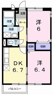 エルディム枝川Ⅱの間取り画像