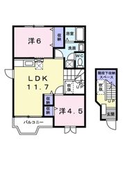 シュピーレン空港通Bの間取り画像