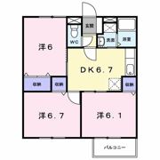 エコーハイツAの間取り画像