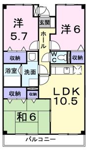 サンシャイン恵の間取り画像
