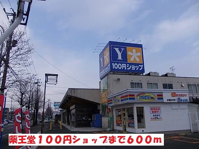 近くの薬王堂１００円ショップまで600m（徒歩8分）