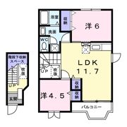 クレールⅡの間取り画像