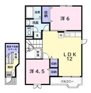 クレストヒルズBの間取り画像