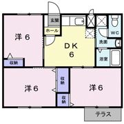 エルディム関森Bの間取り画像