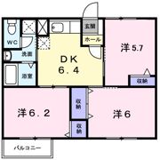 エルディム関森Bの間取り画像
