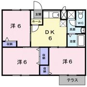 エルディム関森Bの間取り画像