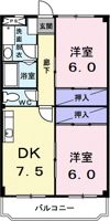 メゾンノウブルの間取り画像