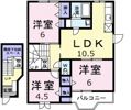 メープルアベニュー Cの間取り画像