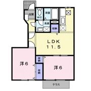 グリーンヒルズ Cの間取り画像